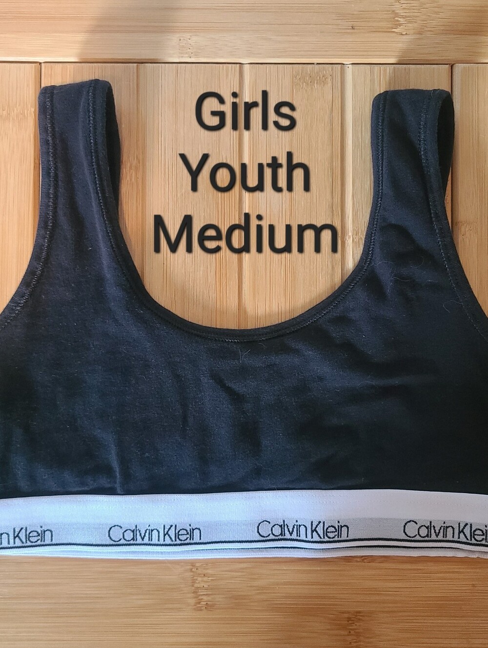 Calvin Klein Youth Girls Bralette Medium No Padding Black